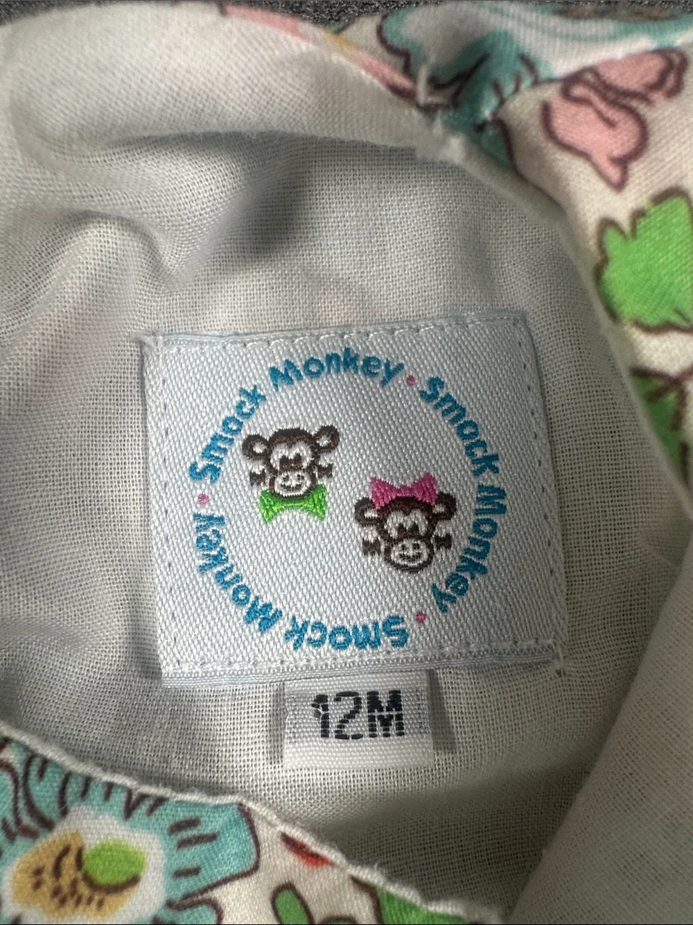 Smock Monkey Baby Girl Bubble Floral Gingham Bow Romper 12 Month Infant Toddler